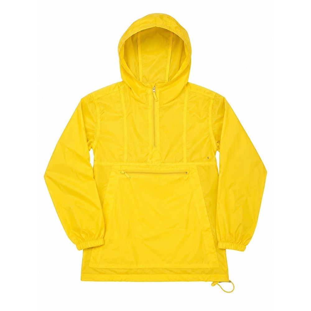 Vintage Land's End Yellow Windbreaker‎ Unisex XS Packable Anorak Jacket Pullover